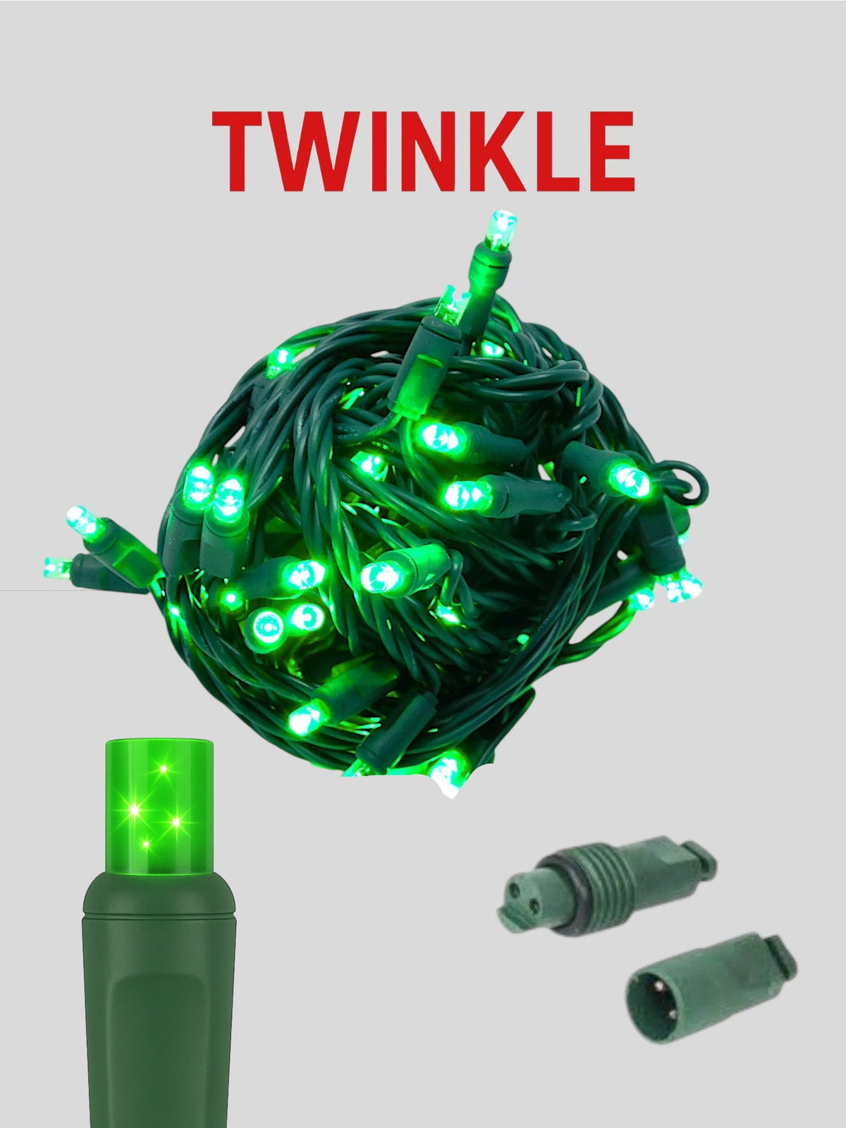 50L 6" Coaxial (Water-Tight) Twinkle Mini Christmas Lights
