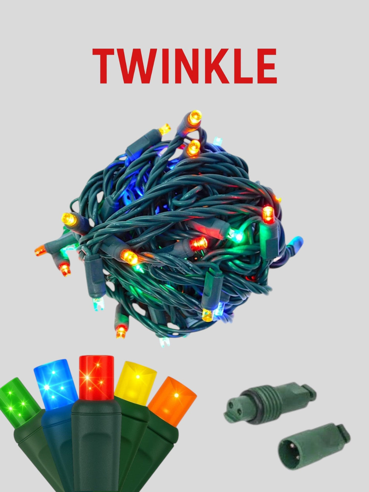50L 6" Coaxial (Water-Tight) Twinkle Mini Christmas Lights