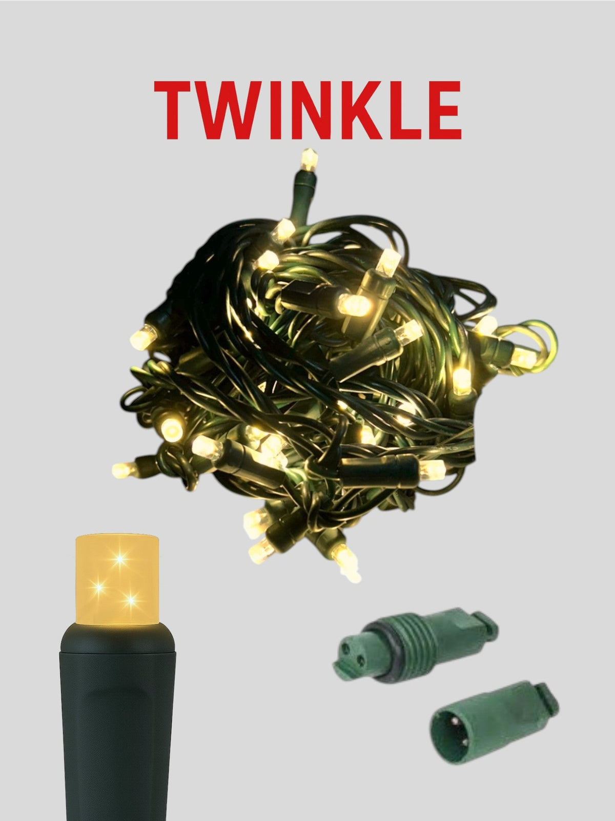 50L 6" Coaxial (Water-Tight) Twinkle Mini Christmas Lights