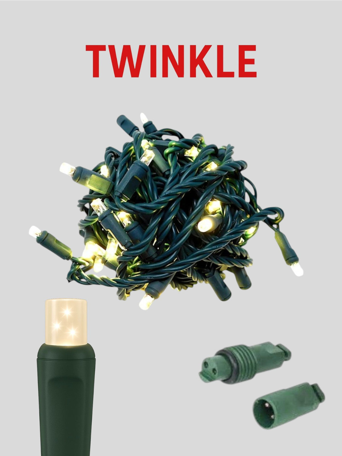 50L 6" Coaxial (Water-Tight) Twinkle Mini Christmas Lights