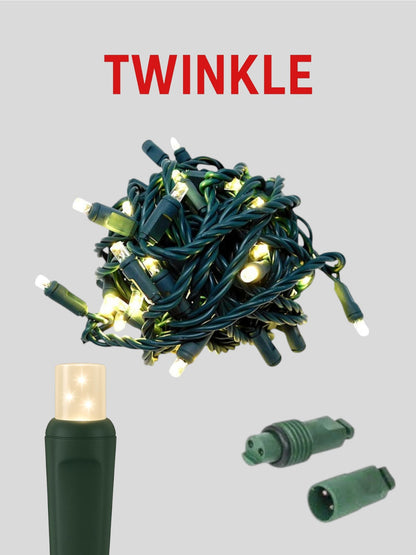 50L 6" Coaxial (Water-Tight) Twinkle Mini Christmas Lights