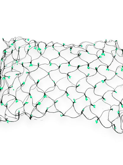 100L Mini Christmas Net Lights/Green Wire