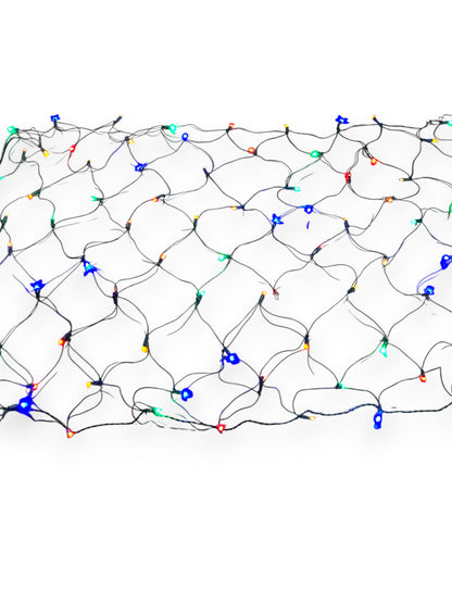 100L Mini Christmas Net Lights/Green Wire