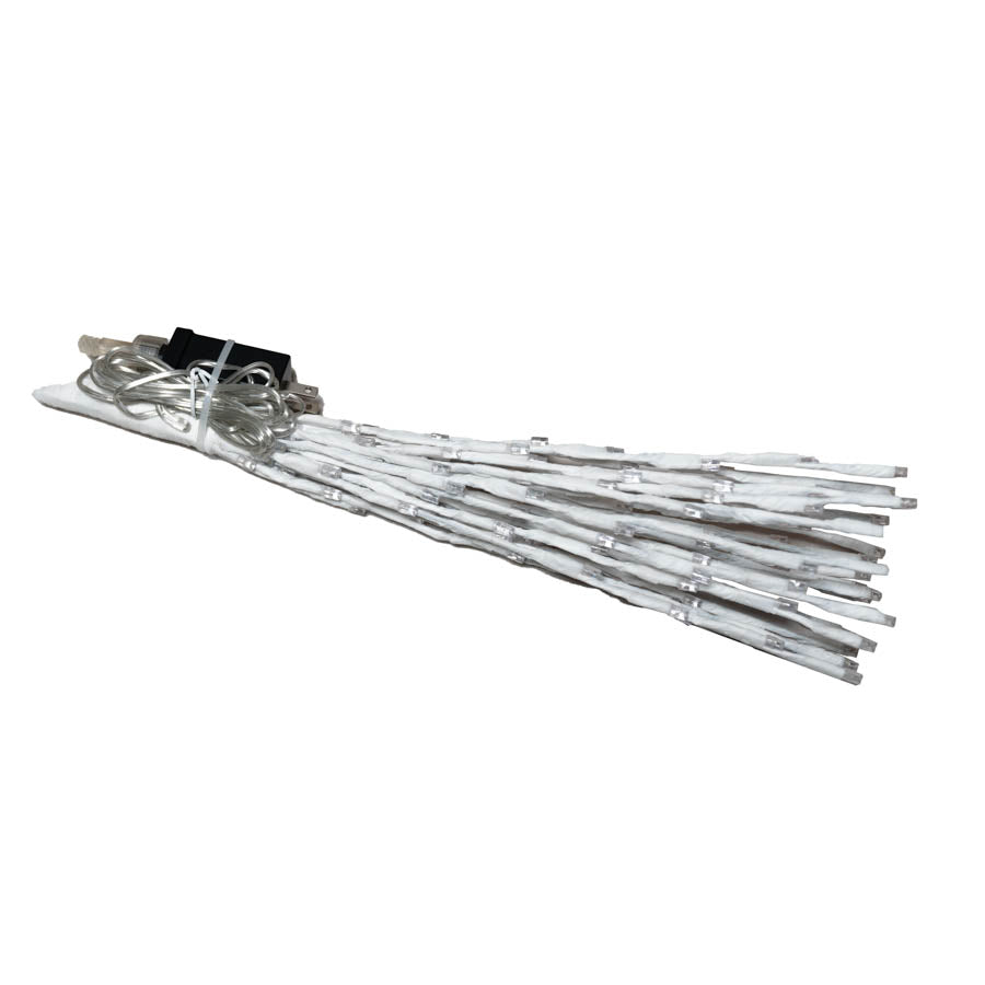 12" Spritzer 64L White Branch/Cool White LED Lights