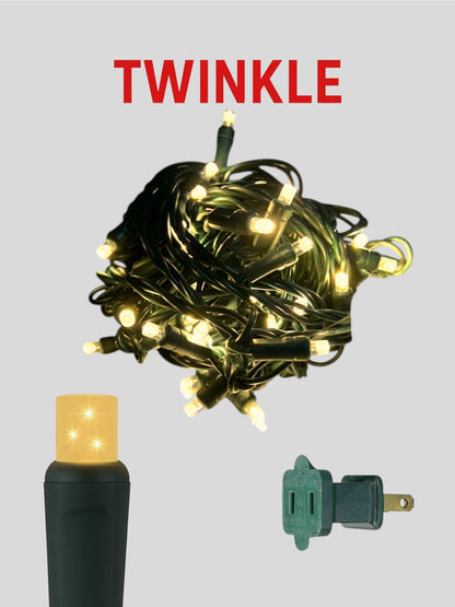 50L 6" Concave Twinkle Mini Christmas Lights