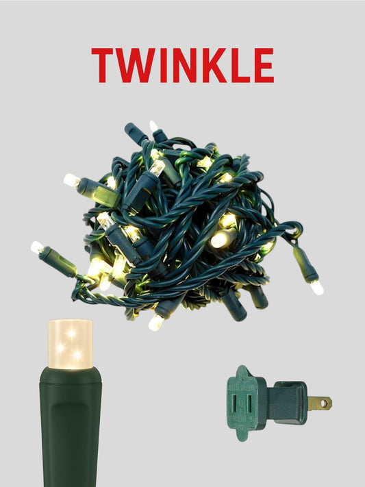 50L 6" Concave Twinkle Mini Christmas Lights